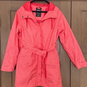Helly Hansen Women's Belted Trench Raincoat Salmon Color Size L